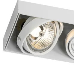 QAZQA Set mit 6 Einbauspots weiß GU10 AR70 Trimless 3-Licht - Oneon