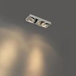 QAZQA Set mit 6 Einbauspots weiß GU10 AR70 Trimless 3-Licht - Oneon