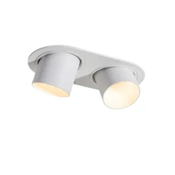 QAZQA Set mit 6 Einbauspots weiß GU10 50mm 2-flammig - Installa