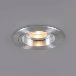 QAZQA Set mit 6 Einbaustrahler rund Aluminium dreh- und neigbar - Chuck