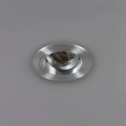 QAZQA Set mit 6 Einbaustrahler rund Aluminium dreh- und neigbar - Chuck