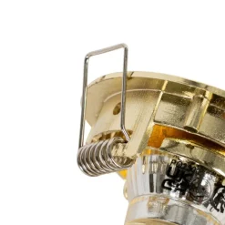 QAZQA Set mit 12 Einbaustrahlern Messing GU10 35mm - Edu