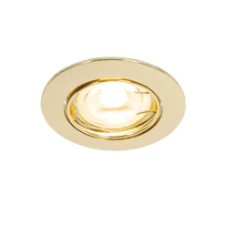 QAZQA Set mit 12 Einbaustrahlern Messing GU10 35mm - Edu