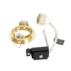 QAZQA Set mit 12 Einbaustrahlern Messing GU10 35mm - Edu