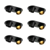 QAZQA Set mit 6 Einbaustrahlern schwarz GU10 35mm neigbar 2-Licht - Installa