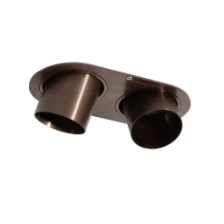 QAZQA Set mit 6 Einbaustrahlern Dunkelbronze GU10 50mm 2-Licht - Installa