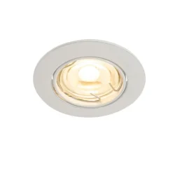 QAZQA Set mit 6 Einbaustrahlern weiß GU10 35mm - Edu