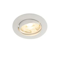 QAZQA Set mit 6 Einbaustrahlern weiß GU10 35mm - Edu