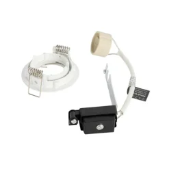 QAZQA Set mit 6 Einbaustrahlern weiß GU10 35mm - Edu