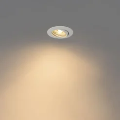 QAZQA Set mit 6 Einbaustrahlern weiß GU10 35mm - Edu