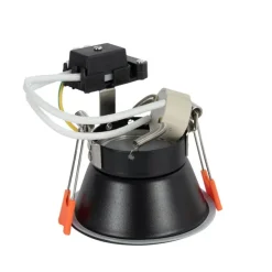 QAZQA Set mit 6 Einbaustrahlern schwarz GU10 50mm IP44 - Dept