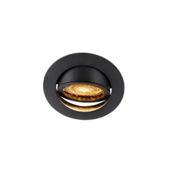 QAZQA Set mit 6 Einbaustrahlern schwarz verstellbar - Ude Honey