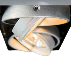 QAZQA Set mit 6 Einbaustrahlern Stahl AR111 Verstellbar 2-Lichter - Oneon