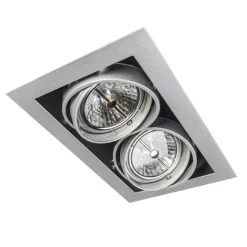 QAZQA Set mit 6 Einbaustrahlern Stahl AR111 Verstellbar 2-Lichter - Oneon