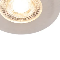 QAZQA Set mit 5 Einbaustrahlern Silber 3-Stufen-Dimmbar IP44 - Ulo