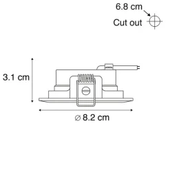 QAZQA Set mit 5 Einbaustrahlern Silber 3-Stufen-Dimmbar IP44 - Ulo