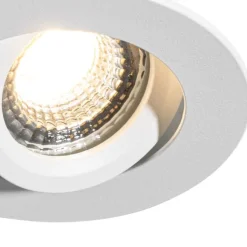 QAZQA Set mit 6 Einbaustrahlern Weiß Neigbar 6,5 cm inkl. LED IP54 Ultra Slim - Pupil