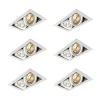 QAZQA Set mit 6 Einbaustrahlern Weiß AR111 Verstellbar 2-Lichter - Oneon