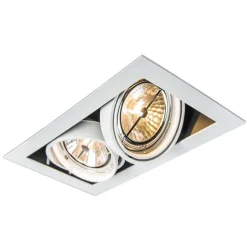 QAZQA Set mit 6 Einbaustrahlern Weiß AR111 Verstellbar 2-Lichter - Oneon