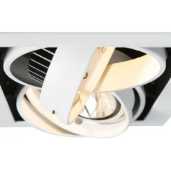 QAZQA Set mit 6 Einbaustrahlern Weiß AR111 Verstellbar 2-Lichter - Oneon