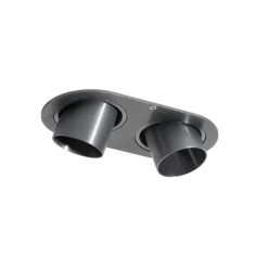 QAZQA Set mit 6 Einbaustrahlern Gunmetal GU10 35mm Schwenkbar 2-Licht - Installa