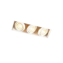 QAZQA Set mit 6 Einbaustrahlern Weiß Verstellbar Rahmenlos 3-Lichter - Oneon