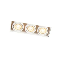 QAZQA Set mit 6 Einbaustrahlern Weiß Verstellbar Rahmenlos 3-Lichter - Oneon