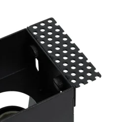 QAZQA Set mit 6 Einbaustrahlern schwarz GU10 50mm randlos - Oneon