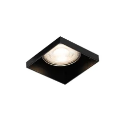 QAZQA Set mit 6 Einbaustrahlern schwarz GU10 50mm randlos - Oneon