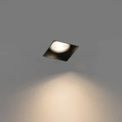 QAZQA Set mit 6 Einbaustrahlern schwarz GU10 50mm randlos - Oneon