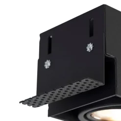 QAZQA Set mit 6 Einbaustrahlern Schwarz Verstellbar Rahmenlos 3-Lichter - Oneon