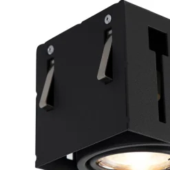 QAZQA Set mit 6 Einbaustrahlern Schwarz Verstellbar Rahmenlos 3-Lichter - Oneon