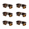 QAZQA Set mit 6 Einbaustrahlern Dunkelbronze GU10 70mm Schwenkbar 2-Licht - Installa