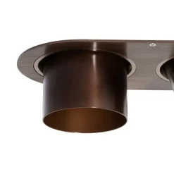 QAZQA Set mit 6 Einbaustrahlern Dunkelbronze GU10 70mm Schwenkbar 2-Licht - Installa
