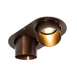 QAZQA Set mit 6 Einbaustrahlern Dunkelbronze GU10 70mm Schwenkbar 2-Licht - Installa