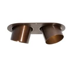 QAZQA Set mit 6 Einbaustrahlern Dunkelbronze GU10 70mm Schwenkbar 2-Licht - Installa