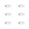QAZQA Professional Set mit 6 Einbaustrahlern Weiß 6,8 cm inkl. LED 750 lm Dimmbar IP65 - Gaius