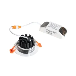 QAZQA Professional Set mit 6 Einbaustrahlern Weiß 6,8 cm inkl. LED 750 lm Dimmbar IP65 - Gaius