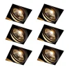 QAZQA Set mit 6 Einbaustrahlern schwarz GU10 AR111 Trimless - Oneon