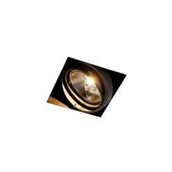 QAZQA Set mit 6 Einbaustrahlern schwarz GU10 AR111 Trimless - Oneon