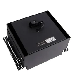 QAZQA Set mit 6 Einbaustrahlern schwarz GU10 AR111 Trimless - Oneon