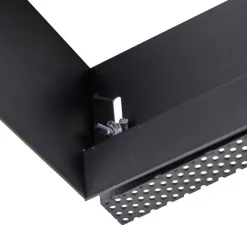 QAZQA Set mit 6 Einbaustrahlern schwarz GU10 AR111 Trimless - Oneon