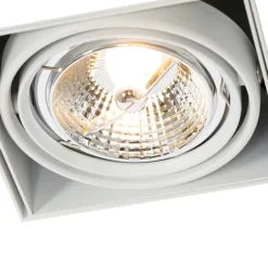 QAZQA Set mit 6 Einbaustrahlern weiß GU10 AR70 Trimless - Oneon