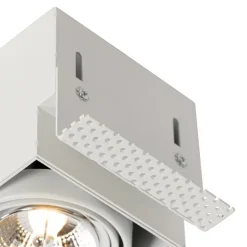 QAZQA Set mit 6 Einbaustrahlern weiß GU10 AR70 Trimless - Oneon