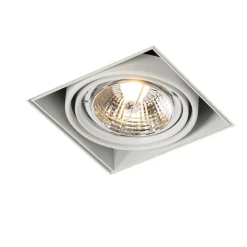 QAZQA Set mit 6 Einbaustrahlern weiß GU10 AR70 Trimless - Oneon