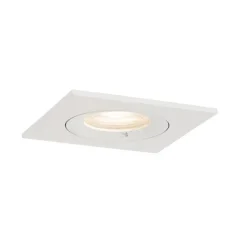 QAZQA Set mit 6 Einbaustrahlern weiß quadratisch GU10 50mm IP44 - Xena