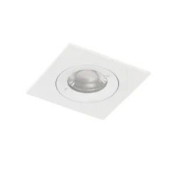 QAZQA Set mit 6 Einbaustrahlern weiß quadratisch GU10 50mm IP44 - Xena