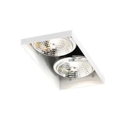 QAZQA Set mit 6 Einbaustrahlern weiß GU10 70 mm 2-flammig ohne Rahmen - Oneon