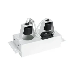 QAZQA Set mit 6 Einbaustrahlern weiß GU10 70 mm 2-flammig ohne Rahmen - Oneon