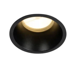 QAZQA Set mit 12 Einbaustrahlern schwarz GU10 70mm IP44 - Dept